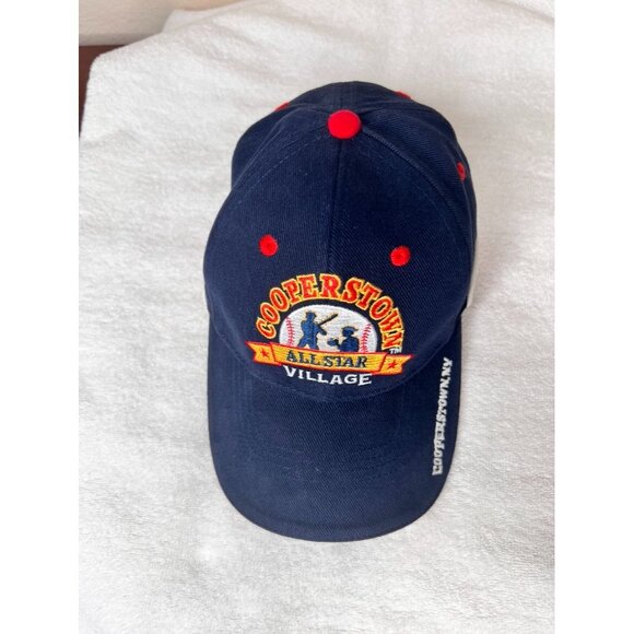 Cooperstown All Star Village Baseball Cap Navy/Red Adjusts It's A Baseball Thing - Picture 8 of 8